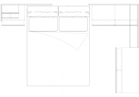 Armários DWG - Quarto composição tipo 3 08