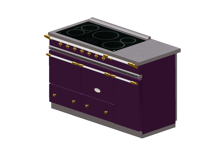 Cozinhas 3D - Fogão de indução - Lacanche - Cluny -... Cozinhas 3D - Fogão de indução - Lacanche - Cluny -...