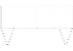 Armoires DWG - Bibliothèque composition 13