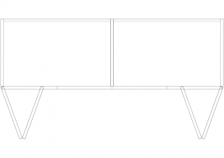 Wardrobes DWG - Bookshelf Composition 13 - ACCA software