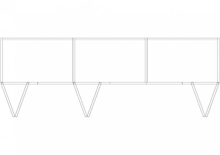 Wardrobes DWG - Bookshelf Composition 14 - ACCA software
