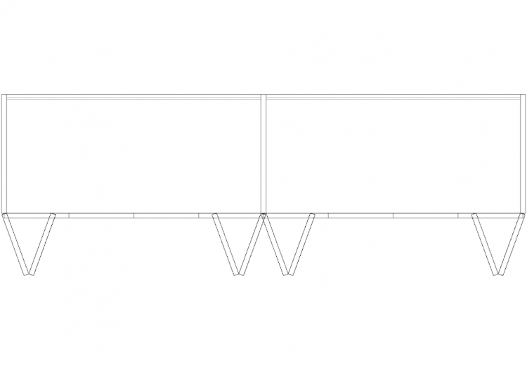 Wardrobes DWG - Bookshelf Composition 15 - ACCA software