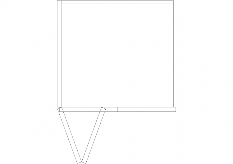 Wardrobes DWG - 单个书架01 - ACCA software