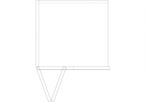 Armários DWG - Estante individual 01