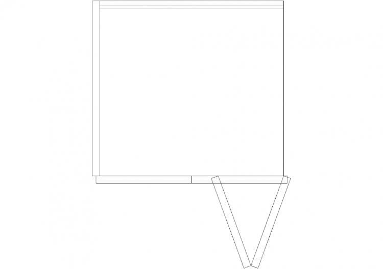 Wardrobes DWG - Single Book shelf 02 - ACCA software