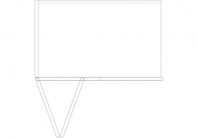Armários DWG - Estante individual 03