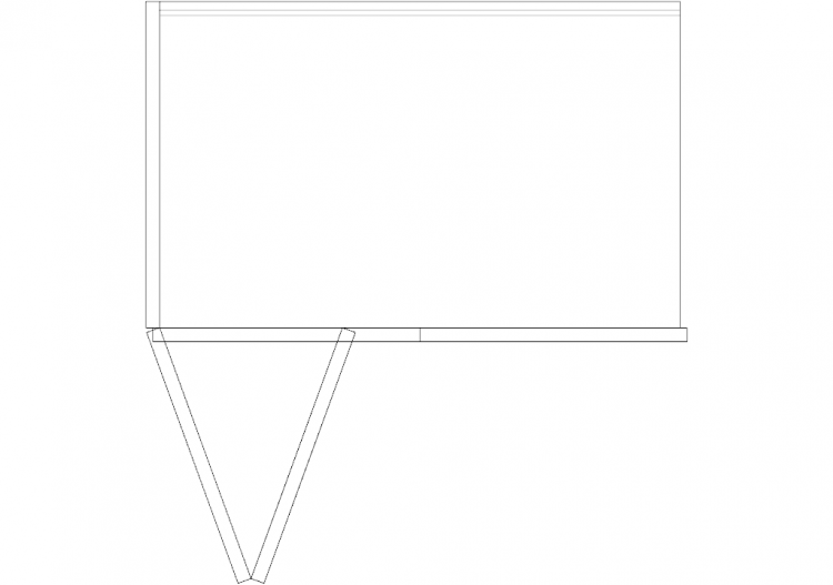 Armários DWG - Estante individual 03 - ACCA software