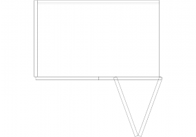 Armários DWG - Estante individual 04