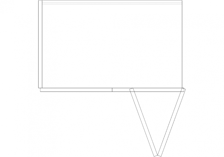 Armários DWG - Estante individual 04 - ACCA software