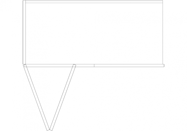 Wardrobes DWG - Single Book shelf 06 - ACCA software