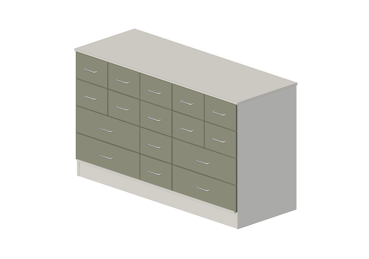 Wardrobes and Cabinets 3D - Cabinet with sixteen drawers -... Wardrobes and Cabinets 3D - Cabinet with sixteen drawers -...