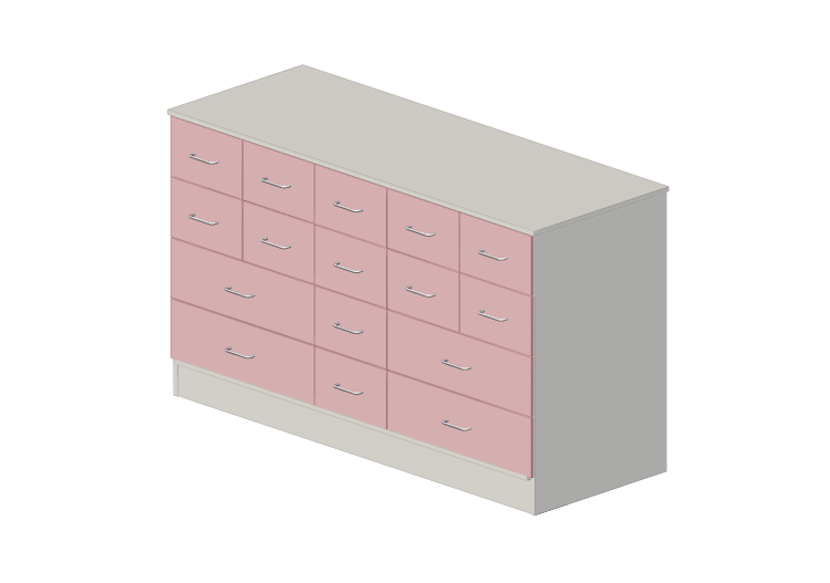 Armarios y Cómodas 3D - Cajonera con dieciséis cajones -... Armarios y Cómodas 3D - Cajonera con dieciséis cajones -...