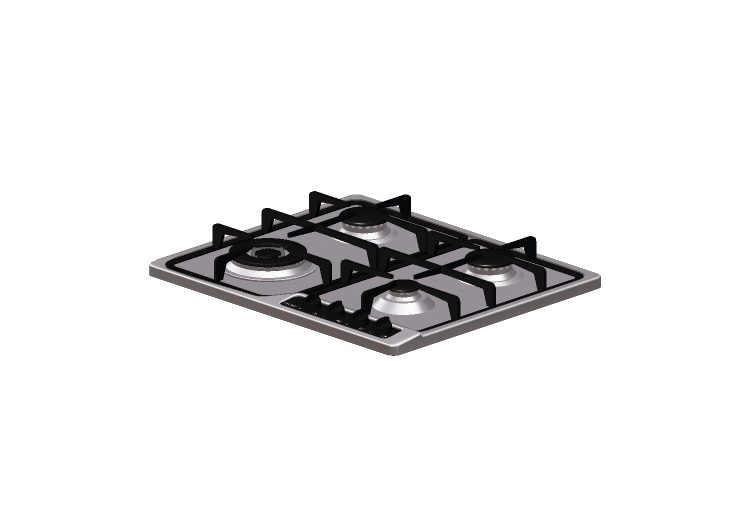 Electroménagers 3D - Table de cuisson à gaz encastrable 4... Electroménagers 3D - Table de cuisson à gaz encastrable 4...