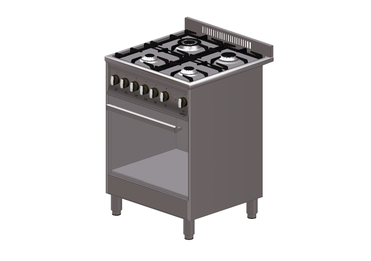 Elettrodomestici 3D - Cucina a gas 4 fuochi con forno... Elettrodomestici 3D - Cucina a gas 4 fuochi con forno...