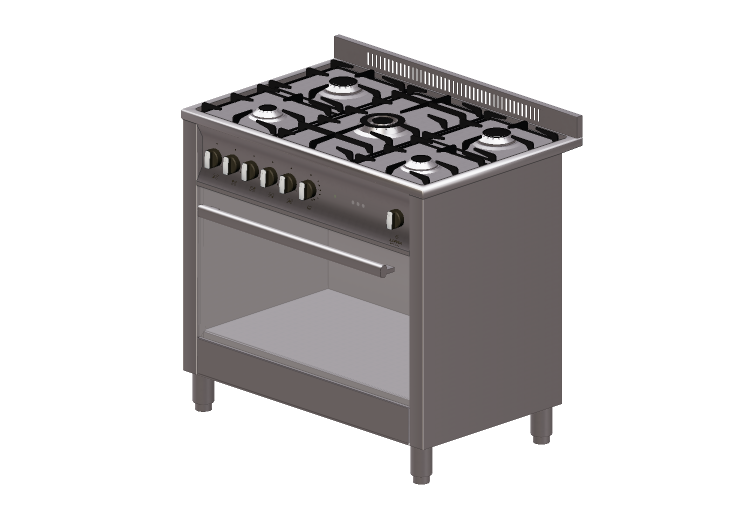 3D Electrical Appliances - Gas cooking hob with 6 burners... 3D Electrical Appliances - Gas cooking hob with 6 burners...