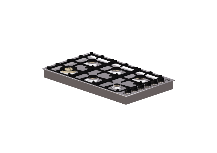 3D Haushaltgeräte - Einbau-Gasherd mit 6 Kochfelder -... 3D Haushaltgeräte - Einbau-Gasherd mit 6 Kochfelder -...