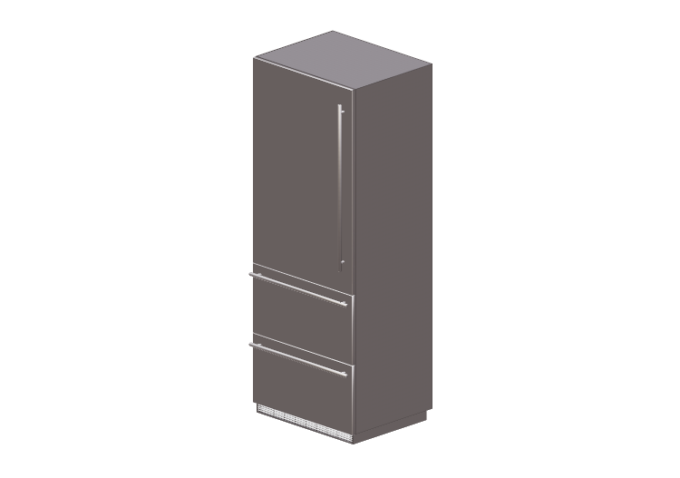 3D Haushaltgeräte - Kombinierter Einbaukühlschrank -... 3D Haushaltgeräte - Kombinierter Einbaukühlschrank -...