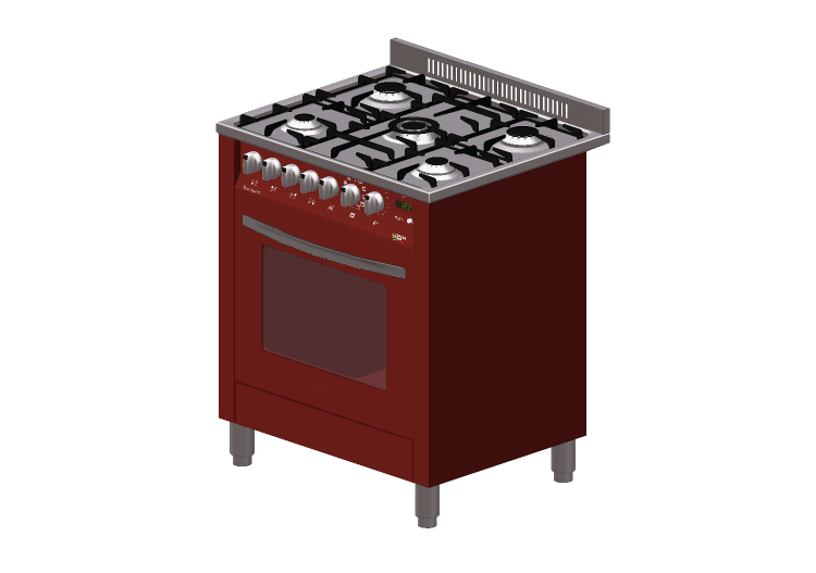 Elettrodomestici 3D - Cucina a gas 5 fuochi con forno... Elettrodomestici 3D - Cucina a gas 5 fuochi con forno...