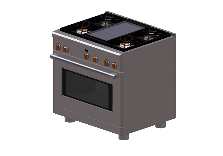 Electroménagers 3D - Cuisine avec four – Monogram -... Electroménagers 3D - Cuisine avec four – Monogram -...
