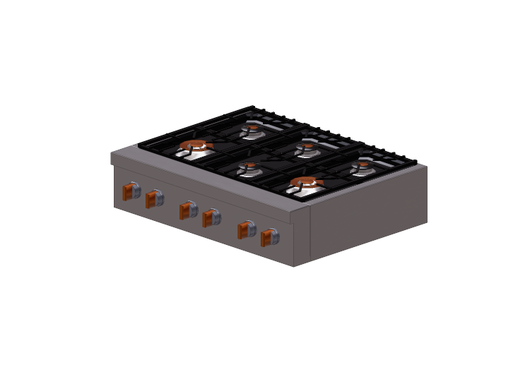 Electrodomésticos 3D - Cocina de gas – Monogram -... Electrodomésticos 3D - Cocina de gas – Monogram -...