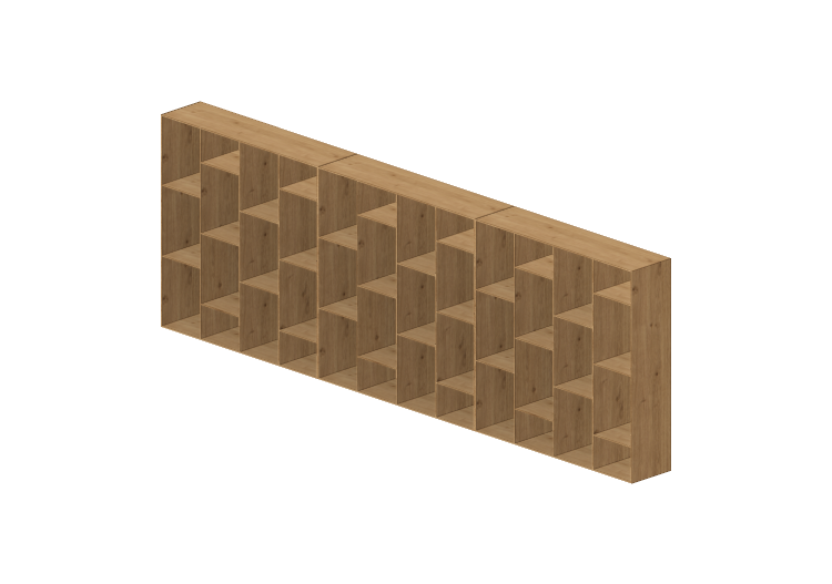 3D Wall Cabinet - Modular system 372x126cm - Natuzzi -... 3D Wall Cabinet - Modular system 372x126cm - Natuzzi -...