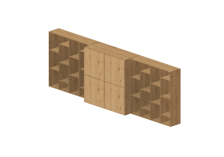 Paredes equipadas 3D - Sistema modular 372x126cm - Natuzzi... Paredes equipadas 3D - Sistema modular 372x126cm - Natuzzi...