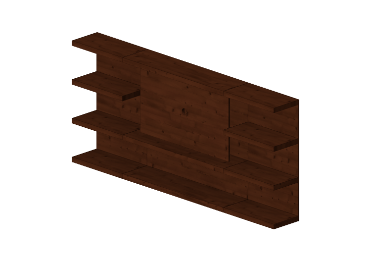 Pareti attrezzate 3D - Sistema componibile 320x146cm -... Pareti attrezzate 3D - Sistema componibile 320x146cm -...