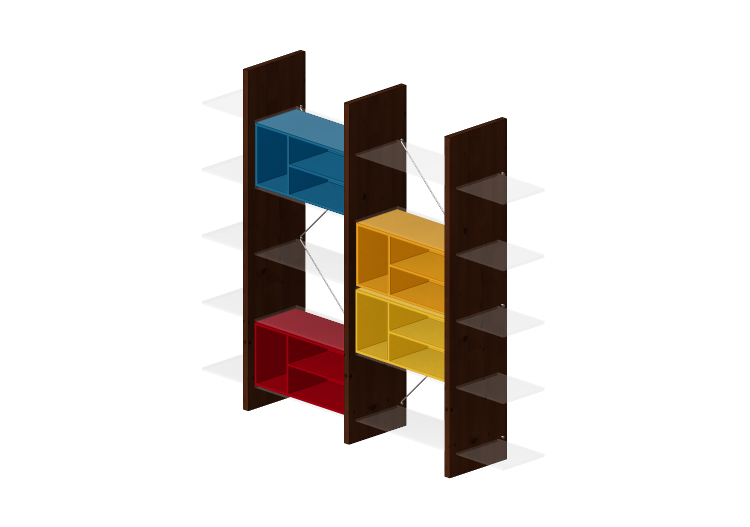 3D Wall Cabinet - Modular system 190x160cm - Natuzzi -... 3D Wall Cabinet - Modular system 190x160cm - Natuzzi -...
