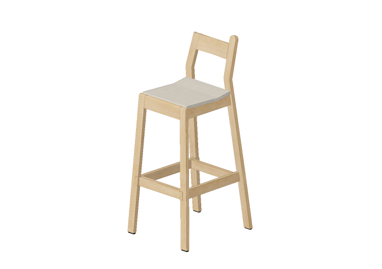 Chaises 3D - Tabouret en bois - Nordic Care - Rialto 438 H... Chaises 3D - Tabouret en bois - Nordic Care - Rialto 438 H...