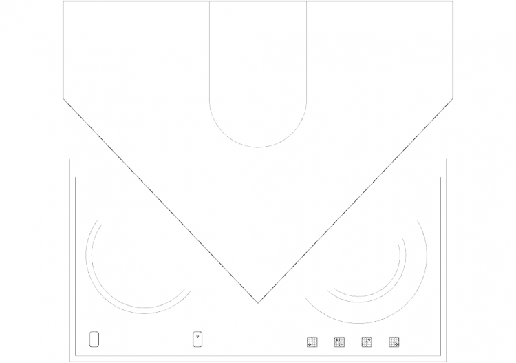 Kitchens DWG - 抽油烟机60 10 - ACCA software