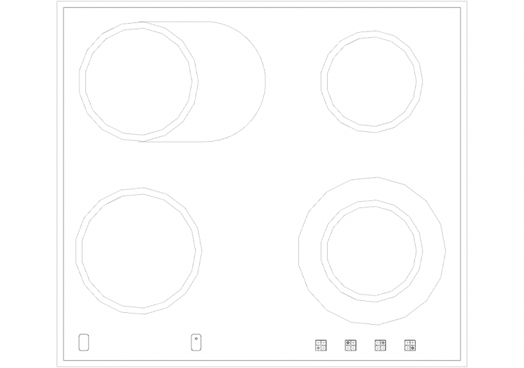 Cuisines DWG - Plans de cuisson p51 05 - ACCA software