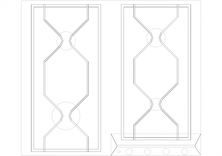 Cuisines DWG - Plans de cuisson p51 06 - ACCA software