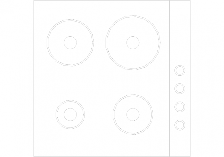 Cuisines DWG - Plans de cuisson 001 - ACCA software