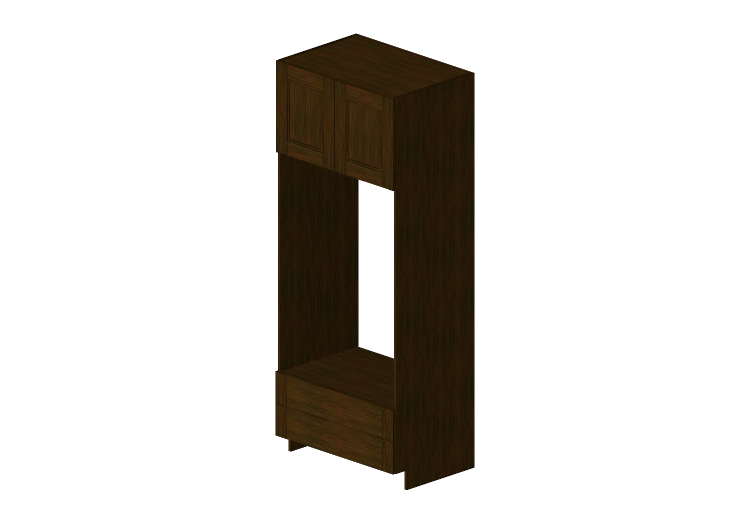 Muebles 3D - Mueble de madera con dos puertas y dos cajones... Muebles 3D - Mueble de madera con dos puertas y dos cajones...
