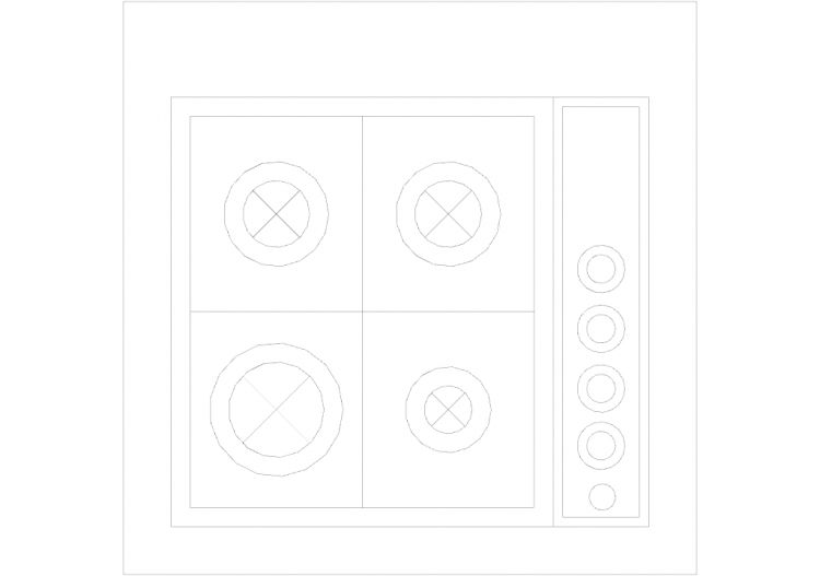 Cuisines DWG - Plans de cuisson 003 - ACCA software