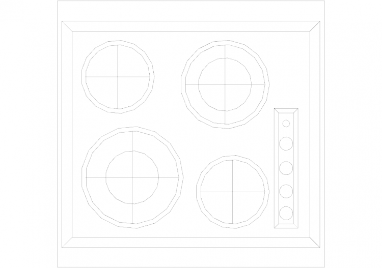 Cuisines DWG - Plans de cuisson 004 - ACCA software