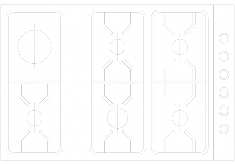 Cuisines DWG - Plans de cuisson 005 - ACCA software