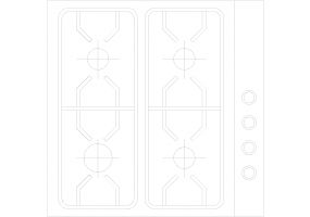 Cuisines DWG - Plans de cuisson 006