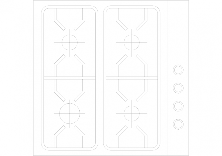 Cuisines DWG - Plans de cuisson 006 - ACCA software