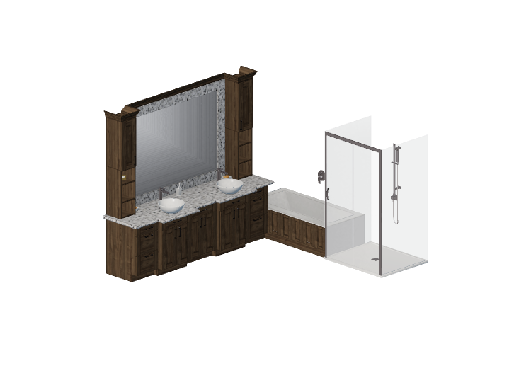 3D Furniture - Bathroom cabinet - Panda - Double sink -... 3D Furniture - Bathroom cabinet - Panda - Double sink -...