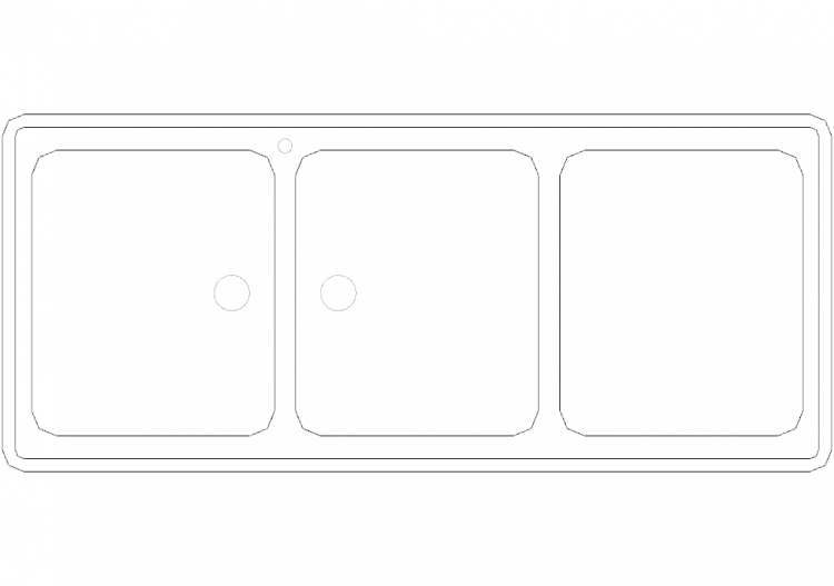 Kitchens DWG - Wash Basin p50xl116 24 - ACCA software