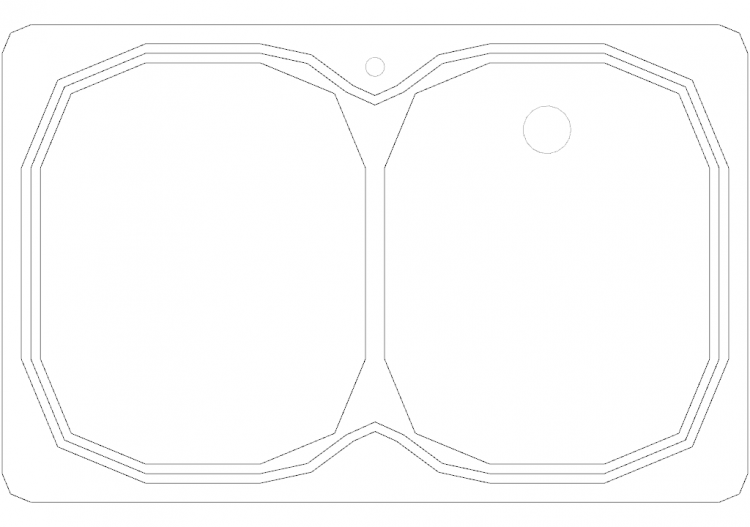 Kitchens DWG - Wash Basin p50xl78 04 - ACCA software