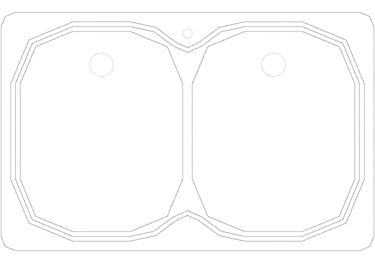 Kitchens DWG - Wash Basin p50xl78 06 - ACCA software