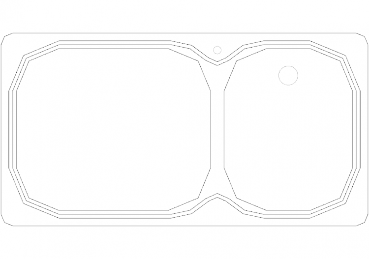 Kitchens DWG - Wash Basin p50xl95 09 - ACCA software