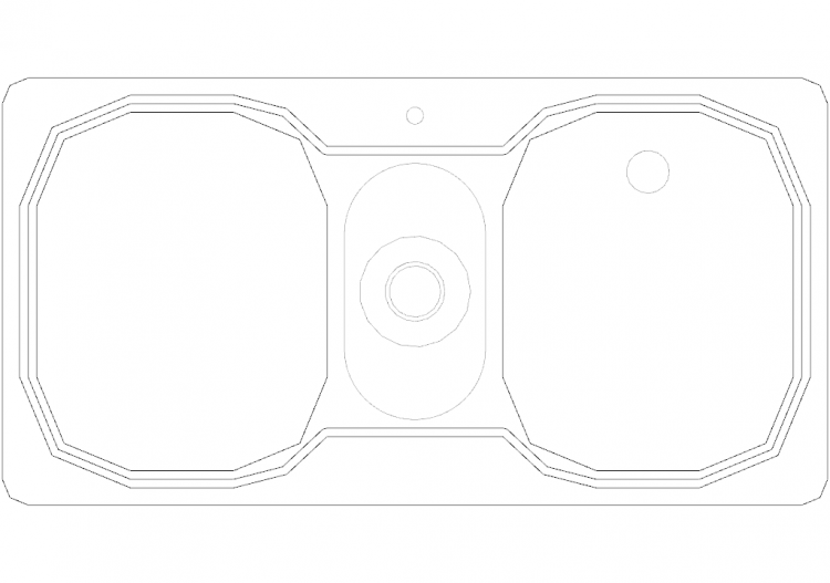 Kitchens DWG - Wash Basin p50xl95 13 - ACCA software