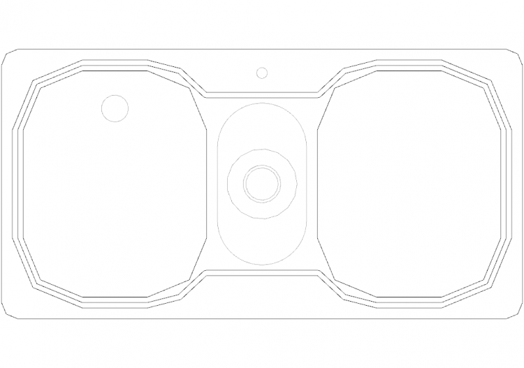 Kitchens DWG - Wash Basin p50xl95 14 - ACCA software