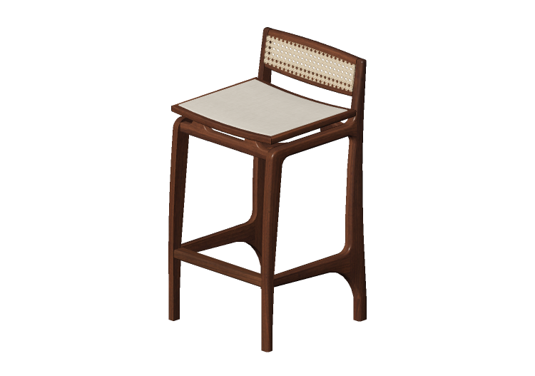 Cadeira 3D - Banqueta de madeira - Prima Linea - Wood -... Cadeira 3D - Banqueta de madeira - Prima Linea - Wood -...