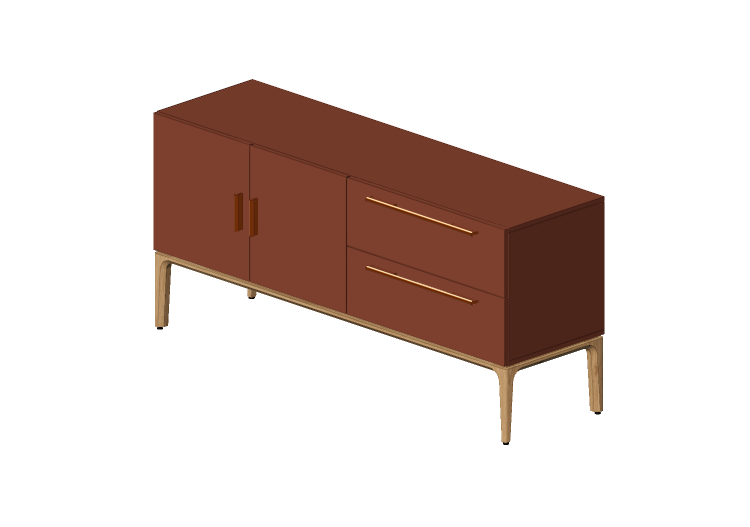 Meubles 3D - Buffet en bois laqué - Prima Linea - Achilis -... Meubles 3D - Buffet en bois laqué - Prima Linea - Achilis -...