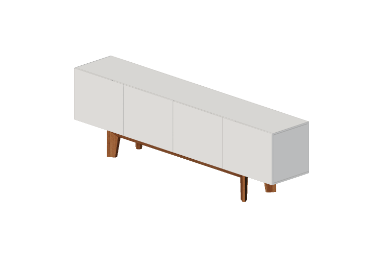 Móveis 3D - Buffet de madeira laqueada - Prima Linea -... Móveis 3D - Buffet de madeira laqueada - Prima Linea -...