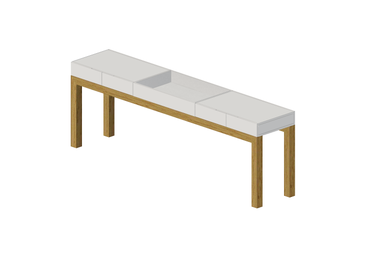 3D Möbel - Anrichte aus lackierte Holz - Prima Linea -... 3D Möbel - Anrichte aus lackierte Holz - Prima Linea -...